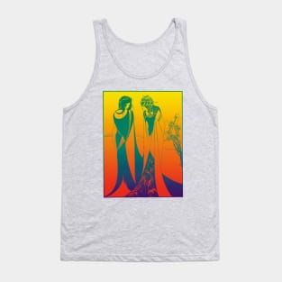 Salome and her mother (green on orange) Tank Top